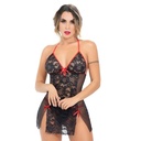 Babydoll en encaje y malla